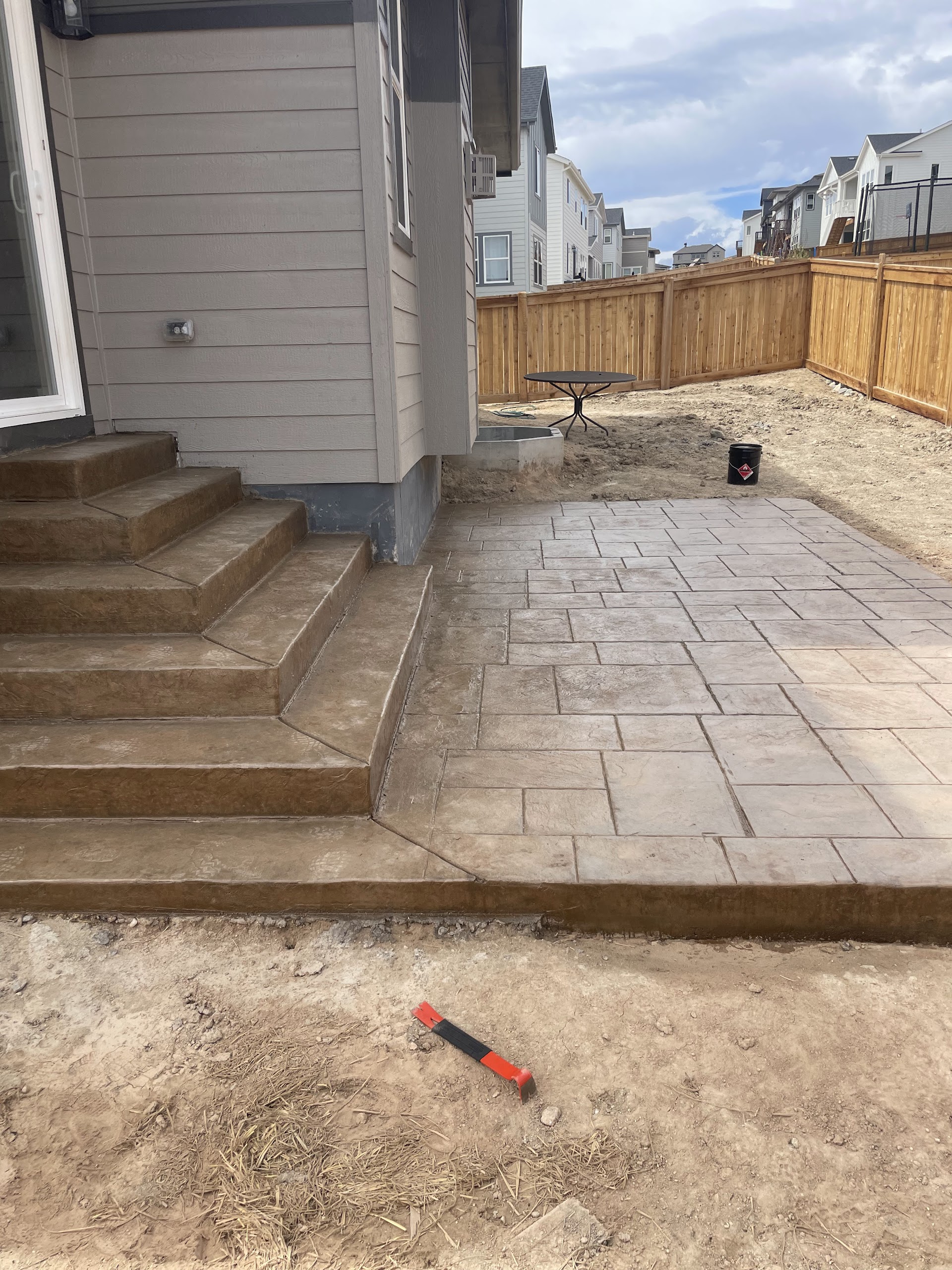 Stamped Patio Stairs